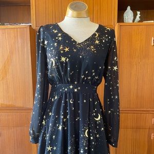 Lulu’s Stars and Moon Black Dress